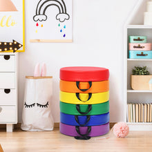 Load image into Gallery viewer, Gymax 6PCS Round Kids Floor Cushion Toddler Foam Seat Cushion Waterproof Colorful