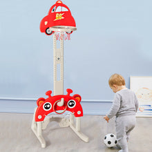 Load image into Gallery viewer, Gymax 3-in-1 Basketball Hoop for Kids Adjustable Height Playset w/ Balls Red