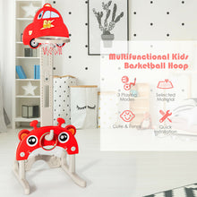 Load image into Gallery viewer, Gymax 3-in-1 Basketball Hoop for Kids Adjustable Height Playset w/ Balls Red