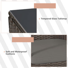 Load image into Gallery viewer, Gymax 4PCS Patio Garden Outdoor Rattan Wicker Furniture Set Brown