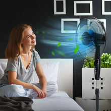 Load image into Gallery viewer, Gymax 18'' Dual Blade Pedestal Fan Adjustable Oscillating Stand Fan Home Office
