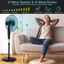 Load image into Gallery viewer, Gymax 18'' Dual Blade Pedestal Fan Adjustable Oscillating Stand Fan Home Office