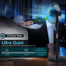 Load image into Gallery viewer, Gymax 18'' Dual Blade Pedestal Fan Adjustable Oscillating Stand Fan Home Office