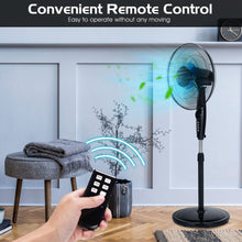 Load image into Gallery viewer, Gymax 18'' Dual Blade Pedestal Fan Adjustable Oscillating Stand Fan Home Office
