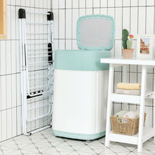 Load image into Gallery viewer, Gymax 2-Level Clothes Drying Rack Foldable Airer w/ Height-Adjustable Gullwing