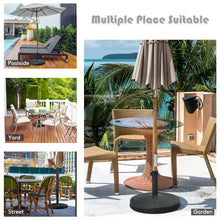 Load image into Gallery viewer, Gymax 49 lbs Round Resin Patio Umbrella Base Stand Holder w/ Adjustable Knob