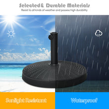 Load image into Gallery viewer, Gymax 49 lbs Round Resin Patio Umbrella Base Stand Holder w/ Adjustable Knob