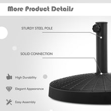 Load image into Gallery viewer, Gymax 49 lbs Round Resin Patio Umbrella Base Stand Holder w/ Adjustable Knob