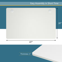 Load image into Gallery viewer, Gymax 47'' x 30'' Universal Tabletop for Standard & Standing Desk Frame White