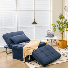 Load image into Gallery viewer, Gymax 4 in 1 Multi-Function Sofa Bed Convertible Sleeper Folding Ottoman Blue