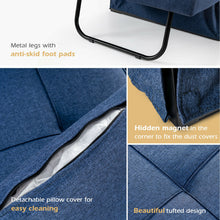 Load image into Gallery viewer, Gymax 4 in 1 Multi-Function Sofa Bed Convertible Sleeper Folding Ottoman Blue