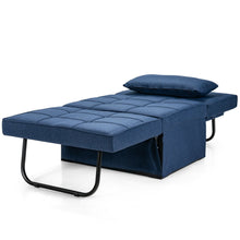Load image into Gallery viewer, Gymax 4 in 1 Multi-Function Sofa Bed Convertible Sleeper Folding Ottoman Blue