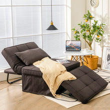 Load image into Gallery viewer, Gymax 4 in 1 Multi-Function Sofa Bed Convertible Sleeper Folding Ottoman Brown