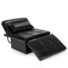 Load image into Gallery viewer, Gymax 4 in 1 Multi-Function Sofa Bed Convertible Sleeper Folding Ottoman Black