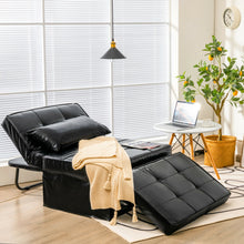 Load image into Gallery viewer, Gymax 4 in 1 Multi-Function Sofa Bed Convertible Sleeper Folding Ottoman Black