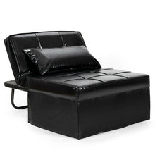 Load image into Gallery viewer, Gymax 4 in 1 Multi-Function Sofa Bed Convertible Sleeper Folding Ottoman Black