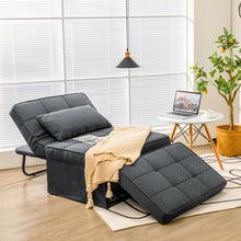 Load image into Gallery viewer, Gymax 4 in 1 Multi-Function Sofa Bed Convertible Sleeper Folding Ottoman Grey