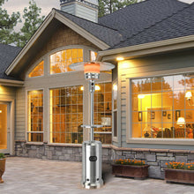 Load image into Gallery viewer, Gymax Patio 87 inches Tall Propane Heater 48,000 BTU W/Table & Wheels Silver