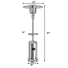 Load image into Gallery viewer, Gymax Patio 87 inches Tall Propane Heater 48,000 BTU W/Table & Wheels Silver