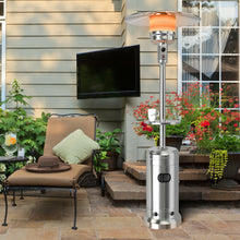 Load image into Gallery viewer, Gymax Patio 87 inches Tall Propane Heater 48,000 BTU W/Table & Wheels Silver