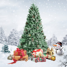 Load image into Gallery viewer, Gymax 6/7/8 Ft Snow Flocked Christmas Tree Artificial Unlit Hinged Tree w/Pine Cones