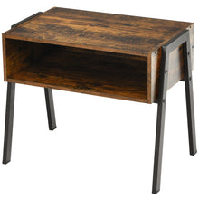 Load image into Gallery viewer, Gymax Stackable End Table Night Stand Bedside Table Shelf Accent Table