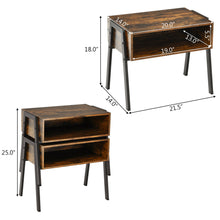 Load image into Gallery viewer, Gymax Stackable End Table Night Stand Bedside Table Shelf Accent Table