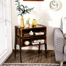 Load image into Gallery viewer, Gymax Stackable End Table Night Stand Bedside Table Shelf Accent Table