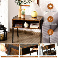 Load image into Gallery viewer, Gymax Stackable End Table Night Stand Bedside Table Shelf Accent Table