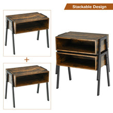 Load image into Gallery viewer, Gymax Stackable End Table Night Stand Bedside Table Shelf Accent Table