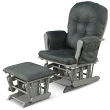 Load image into Gallery viewer, Gymax Glider and Ottoman Cushion Set Wood Baby Nursery Rocking Chair