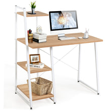 Load image into Gallery viewer, Gymax Computer Study Desk Writing Table Workstation w/ 4-Tier Storage Shelves