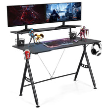 Load image into Gallery viewer, Gymax Gaming Desk Home Office Computer Table E-Sports w/Monitor Shelf & Cup Holder