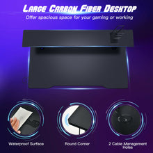 Load image into Gallery viewer, Gymax Gaming Desk Home Office Computer Table E-Sports w/Monitor Shelf & Cup Holder