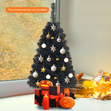 Load image into Gallery viewer, Gymax 3 Ft Un-lit Black Halloween Tree Artificial Tabletop Christmas Tree