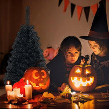 Load image into Gallery viewer, Gymax 3 Ft Un-lit Black Halloween Tree Artificial Tabletop Christmas Tree