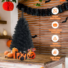 Load image into Gallery viewer, Gymax 3 Ft Un-lit Black Halloween Tree Artificial Tabletop Christmas Tree
