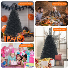 Load image into Gallery viewer, Gymax 3 Ft Un-lit Black Halloween Tree Artificial Tabletop Christmas Tree