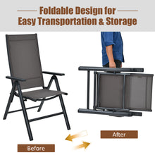 Load image into Gallery viewer, Gymax Set of 4 Folding Patio Dining Chair Camping Chair w/ Adjustable Backrest