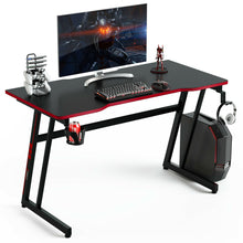 Load image into Gallery viewer, Gymax 47.5'' Gaming Desk Z-Shaped Computer Office Table w/Gaming Handle Rack