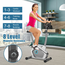 Load image into Gallery viewer, Gymax Magnetic Upright Exercise Bike Cycling Bike W/Pulse Sensor 8-Level Fitness