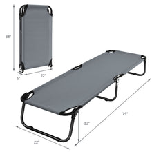 Load image into Gallery viewer, Gymax Portable Camping Cot Outdoor Folding Sleeping Bed for Traveling Hiking