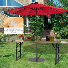 Load image into Gallery viewer, Gymax 5.5 Ft Outdoor Folding Wood Picnic Table Height Adjustable Metal Frame