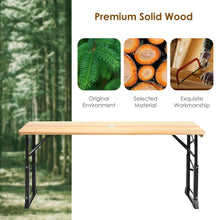 Load image into Gallery viewer, Gymax 5.5 Ft Outdoor Folding Wood Picnic Table Height Adjustable Metal Frame