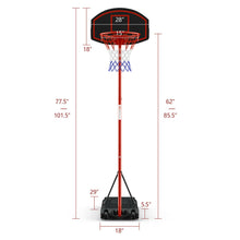 Load image into Gallery viewer, Gymax Adjustable Basketball Hoop System Stand Portable W/2 Wheels Fillable Base