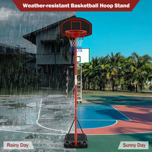 Load image into Gallery viewer, Gymax Adjustable Basketball Hoop System Stand Portable W/2 Wheels Fillable Base