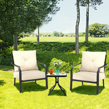 Load image into Gallery viewer, Gymax 2 PCS Patio Dining Chairs Set with Padded Cushions Armrest Steel Frame