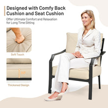 Load image into Gallery viewer, Gymax 2 PCS Patio Dining Chairs Set with Padded Cushions Armrest Steel Frame