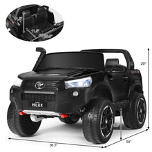 Load image into Gallery viewer, Gymax 24V Licensed Toyota Hilux Ride On Truck Car 2-Seater 4WD w/ Remote Painted Black