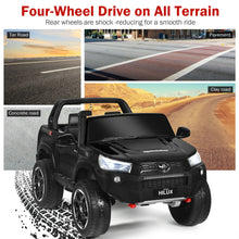 Load image into Gallery viewer, Gymax 24V Licensed Toyota Hilux Ride On Truck Car 2-Seater 4WD w/ Remote Painted Black